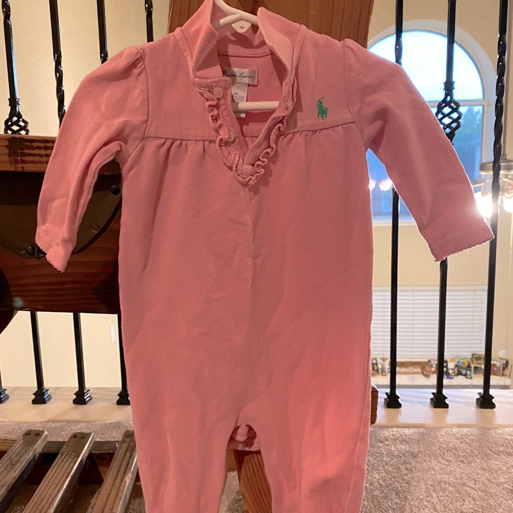 Ralph Lauren Pink with Green One Piece